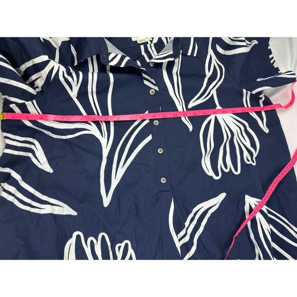 Anthropologie The Pollie Mini Dress Womens Large/P Short Sleeve Swing Tunic Flor - Picture 6 of 7